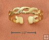 Sterling Silver Vermeil Weave Toe Ring
