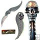 7 inch Skull Wing Design Folder Pocket Knife