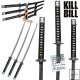 Kill Bill 3 pc Katana Set w/ Wood Stand