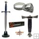 Shadow Ring Dagger w/ Display Stand & 2 Rings - 15 inch