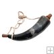 Large Early American Frontier Black Powder Horn - 12 inch