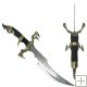 21 inch Dragon Fantasy Dagger with 4 Pronged Claw Hilt