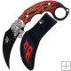 Fire Skull Karambit Stainless Steel w/ Sheath - 7.5 inches