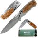 Silver Folding Knife w/ Wood handle 7.875 inch