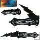 8.5 Inch Open Black Electric Flash Style Folder w/ Belt Clip
