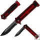 Assisted Open Stainless Steel Red and Black Folder 7.75 in.