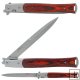 Giant 13 Inch Stilleto with Red Pakkawood Handle