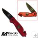 Red M-Tech Fire Fighter Rescue Knife