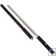 Two Blade Ninja with Sliding Handle and Wood Scabbard