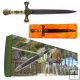 Brass Medieval Double Edged Stainless Steel Dagger - 14 inch